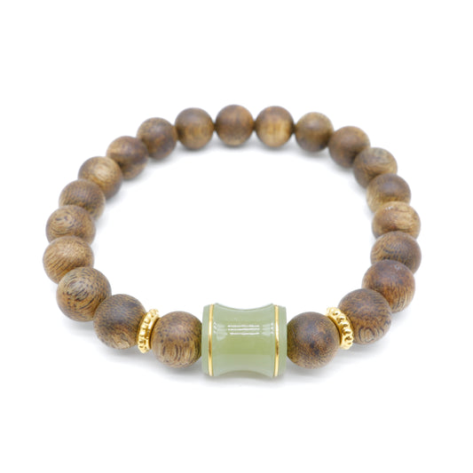 24K Gold Hetian Jade Bracelet