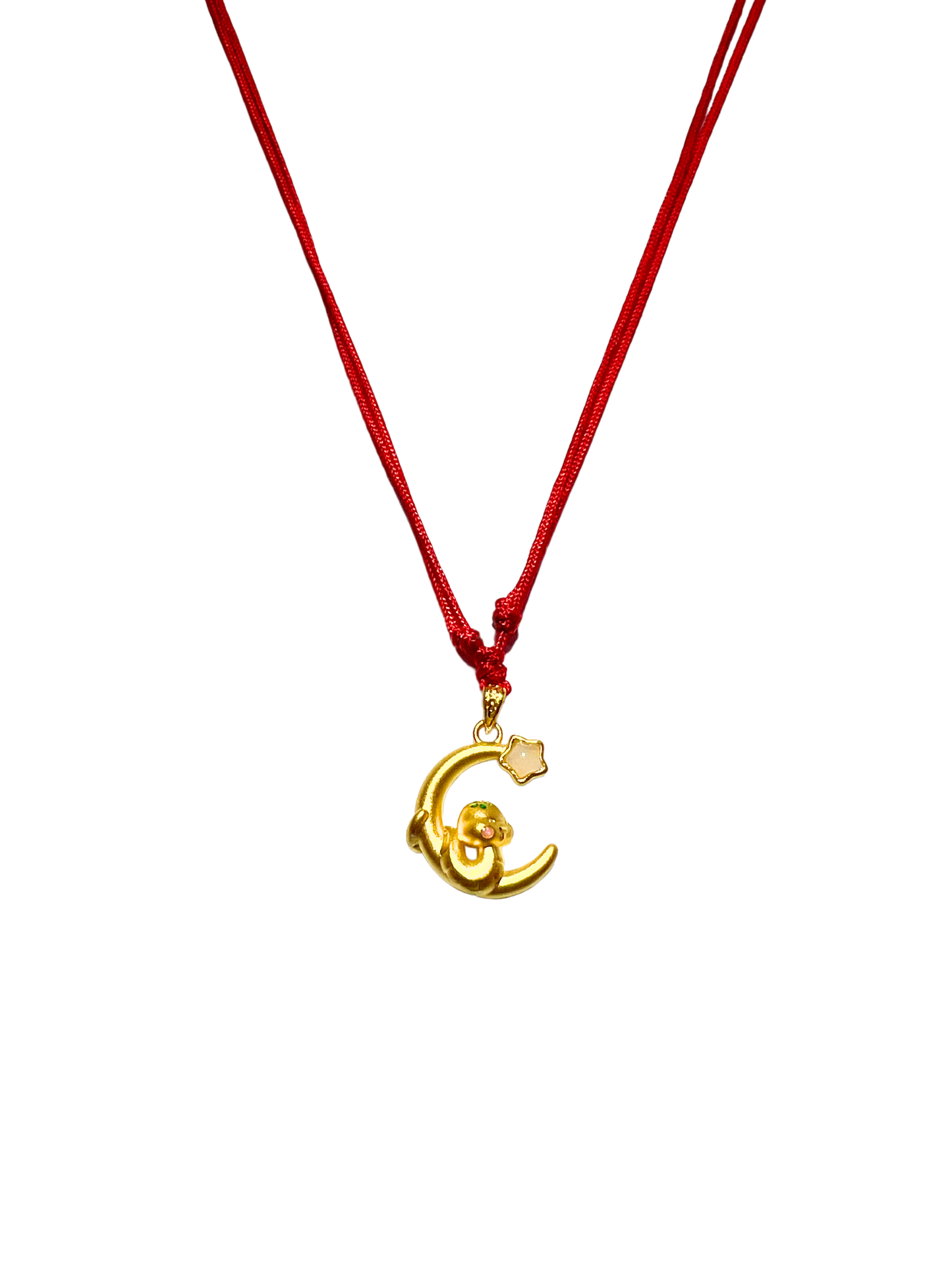 24K Hetian Jade Chinese Zodiac Necklace (Snake)