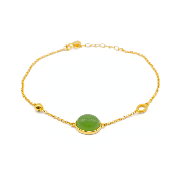 24K Gold Hetian Jade Bracelet