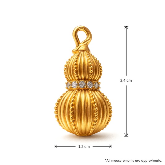 24k Gold Calabash Diamond Pendant