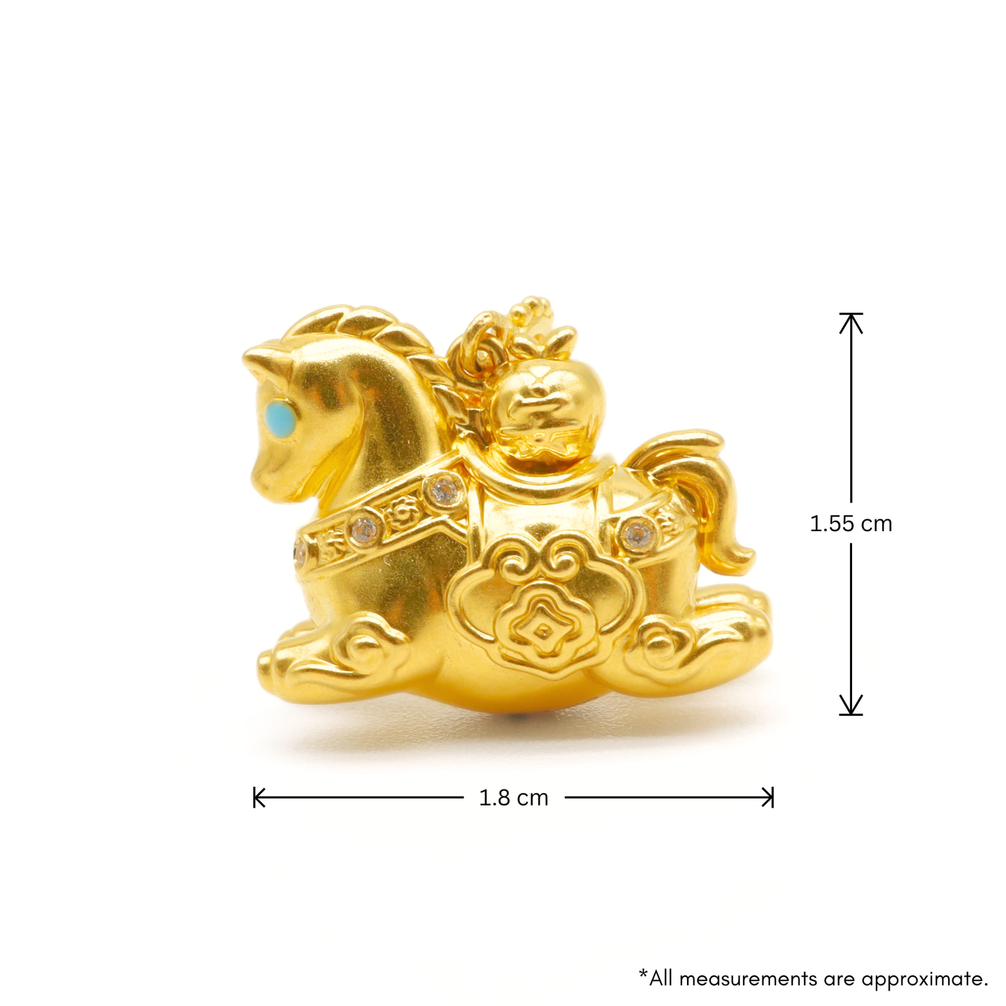 24k Gold Zodiac Horse Charm