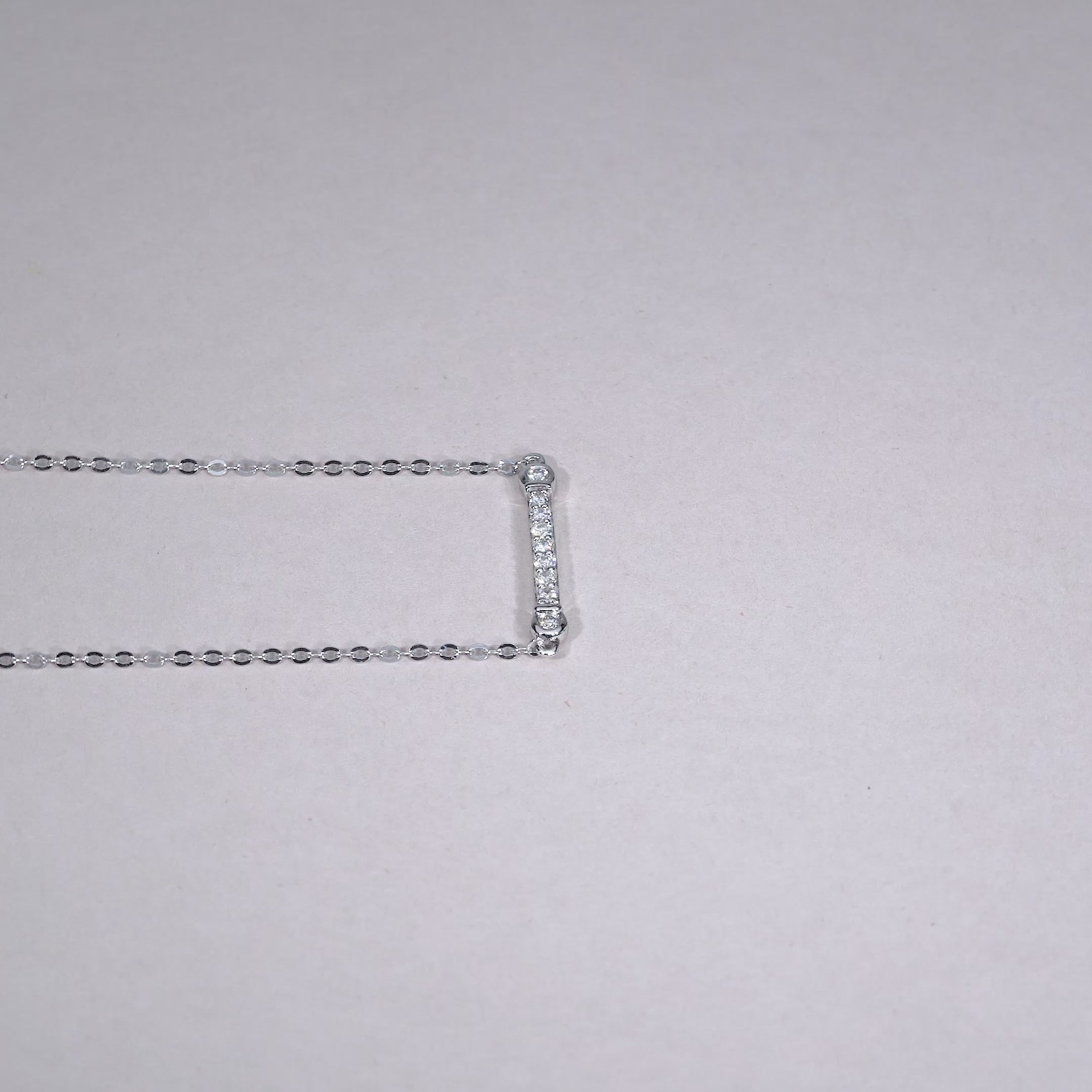 Bar Bezel Diamond Necklace Bar Bezel Diamond Necklace