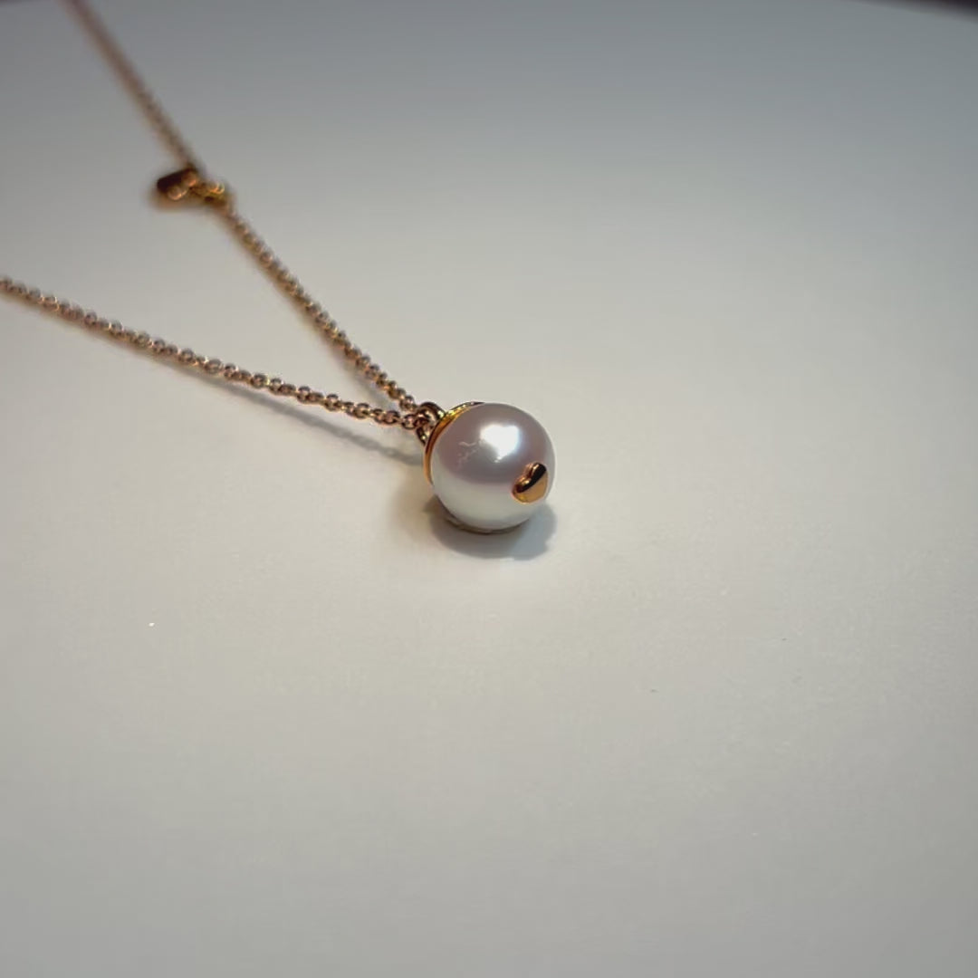 Rose Gold Pearl Necklace Rose Gold Pearl Necklace