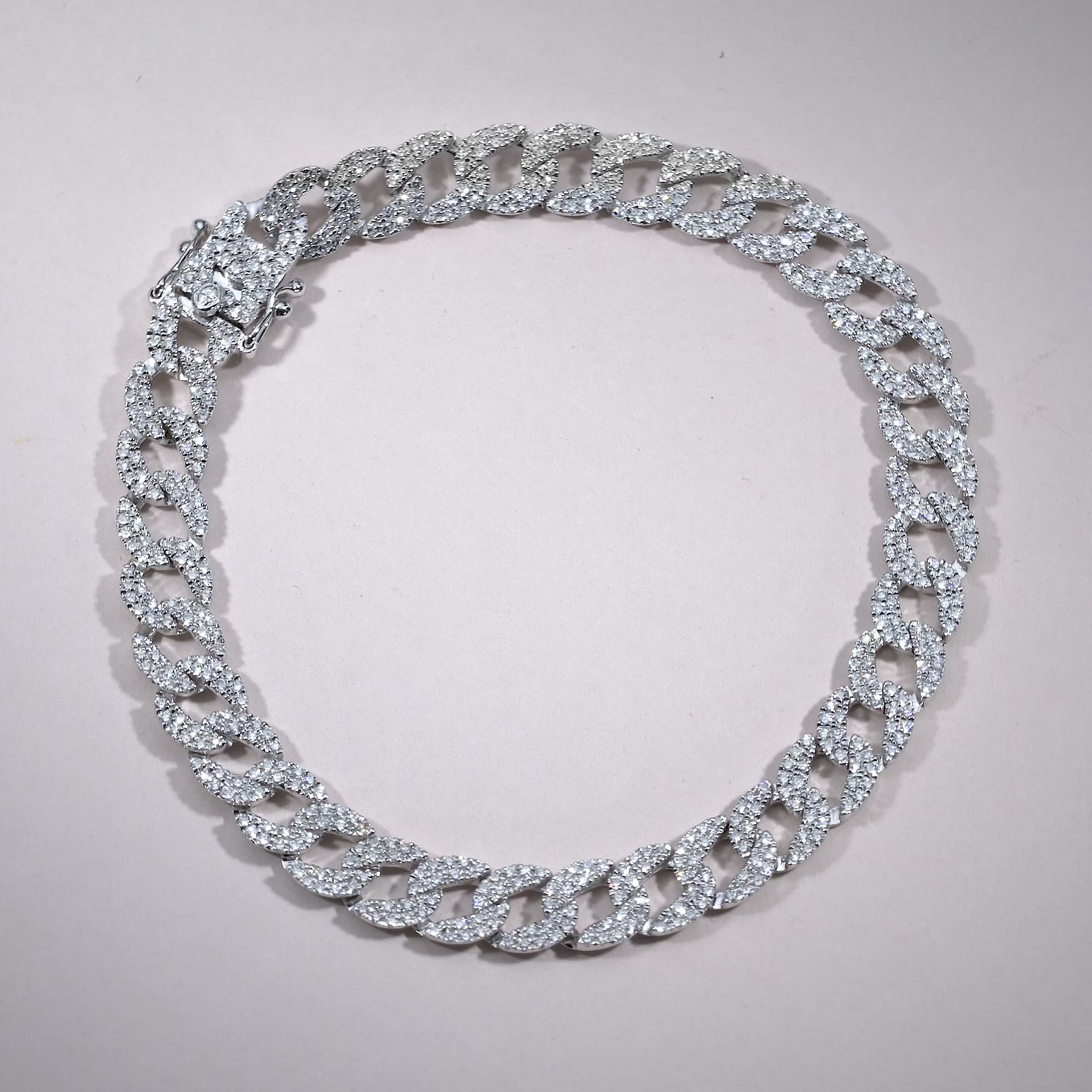 Cuban Link Diamond Bracelet Cuban Link Diamond Bracelet