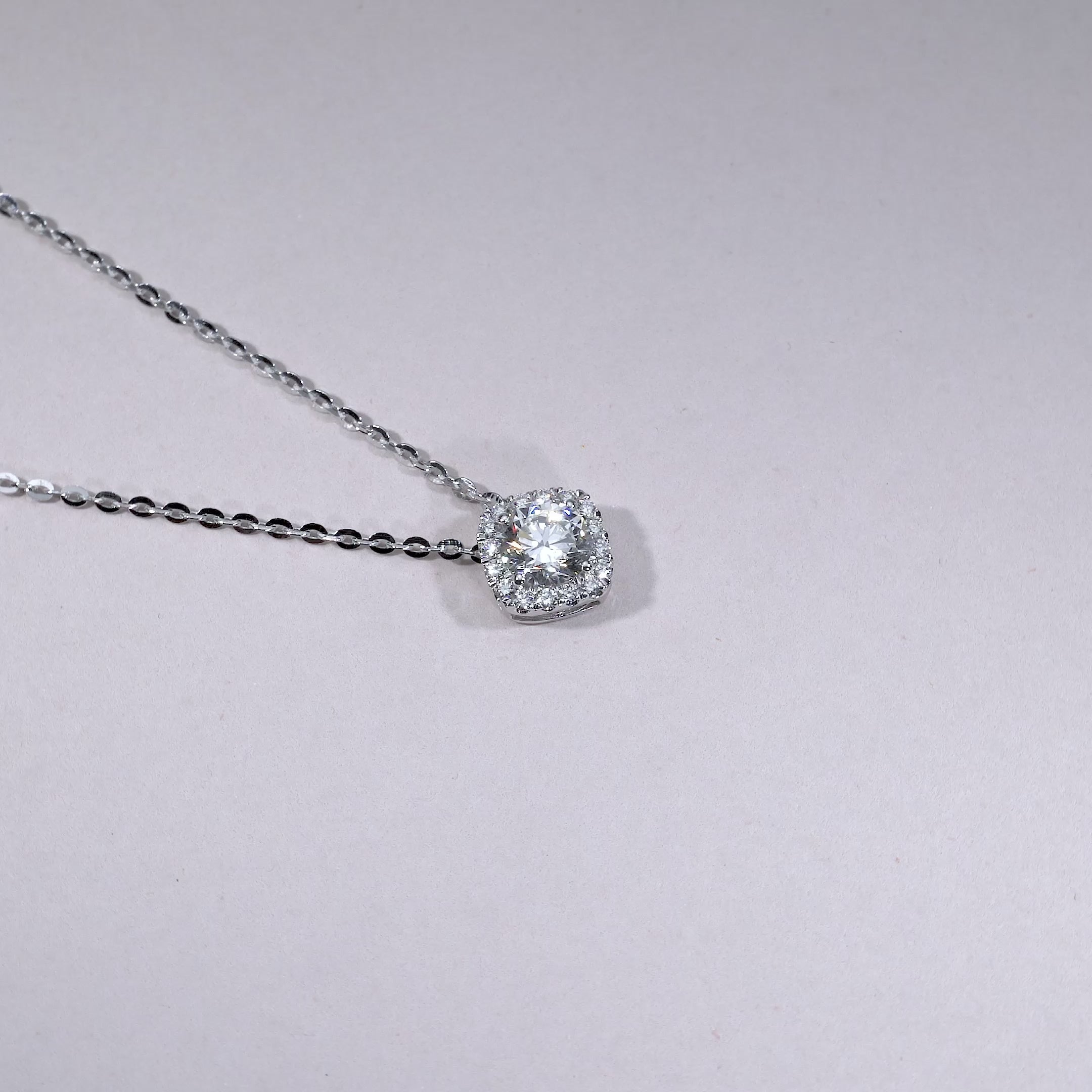 Cushion Shape Halo Diamond Pendant Cushion Shape Halo Diamond Pendant