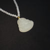 24K Hetian Jade Necklace (Laughing Buddha) 24K Hetian Jade Necklace (Laughing Buddha)