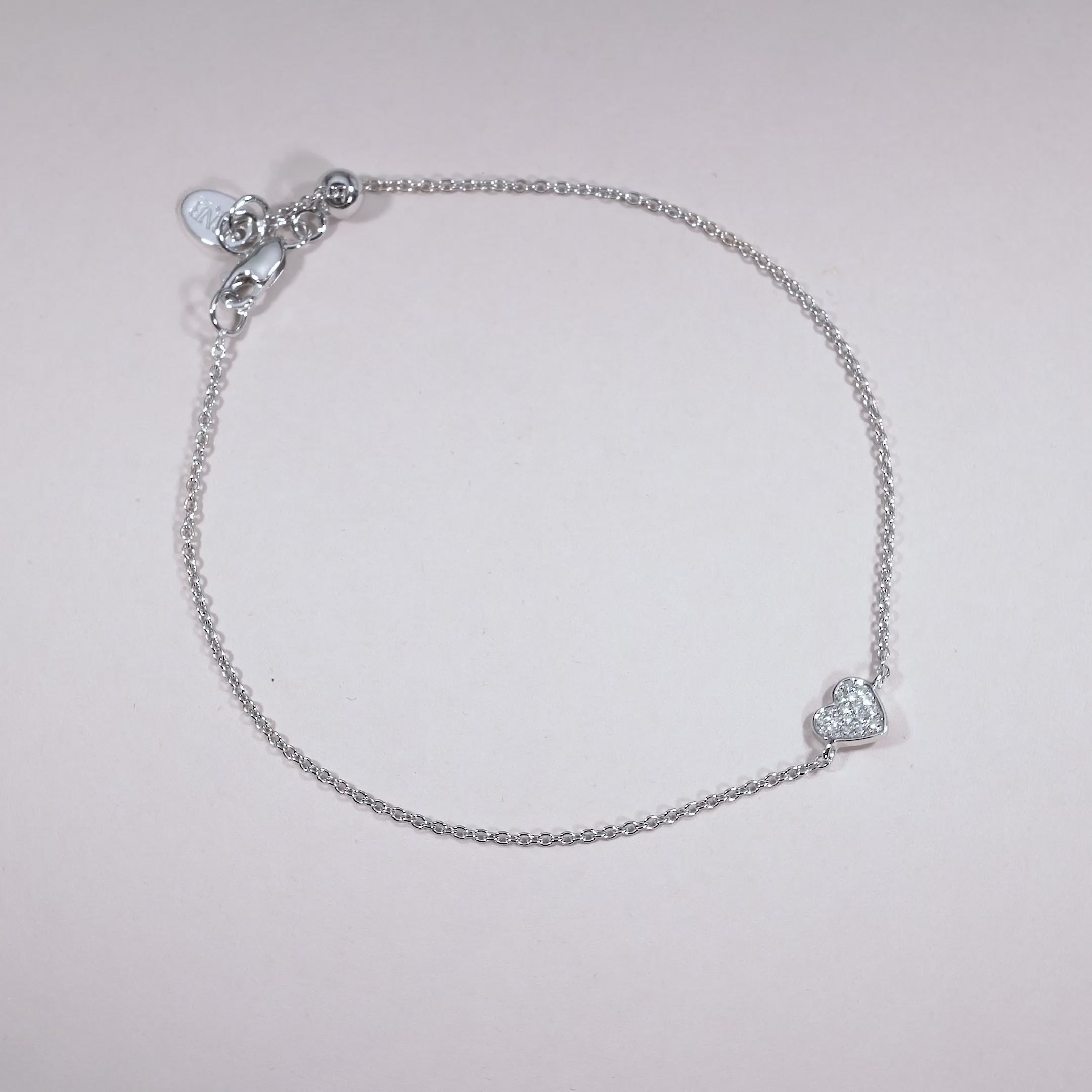 Heart Shape Pave Diamond Bracelet Heart Shape Pave Diamond Bracelet