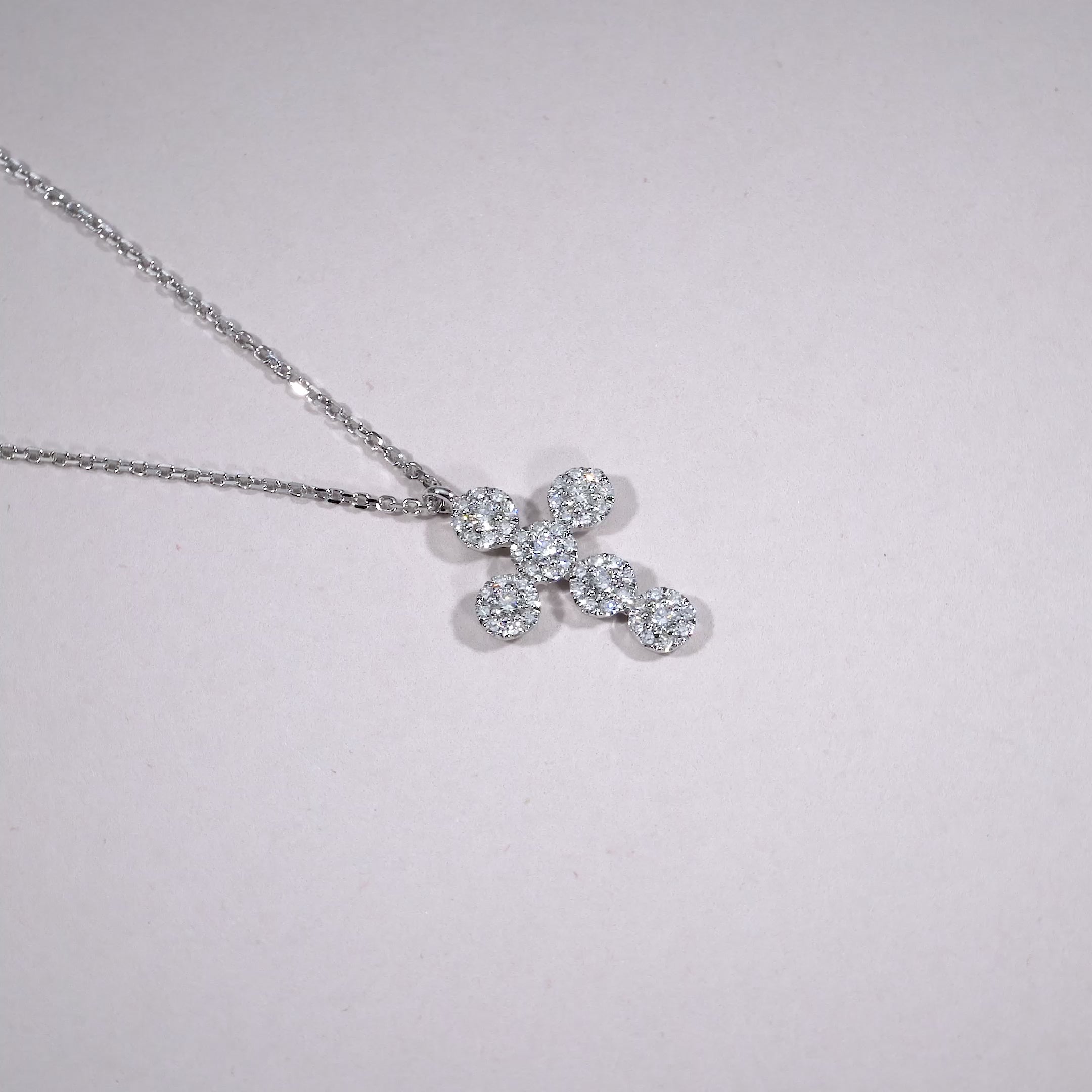 Cross Halo Diamond Pendant Cross Halo Diamond Pendant