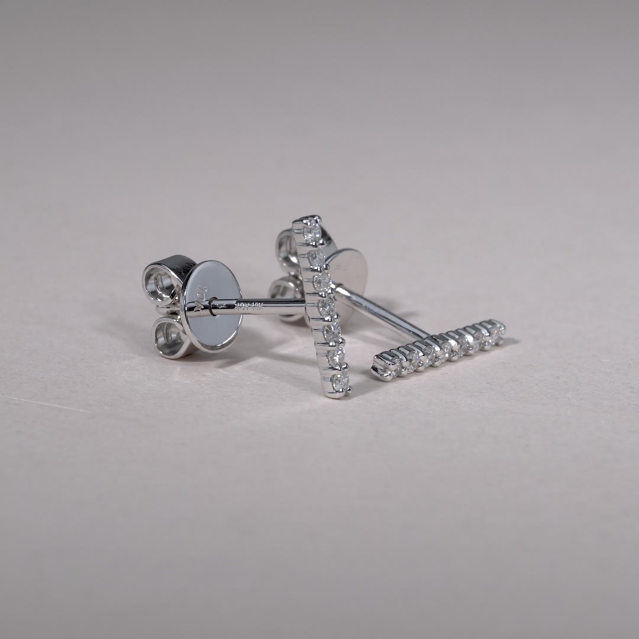 Diamond Bar Stud Earrings Diamond Bar Stud Earrings