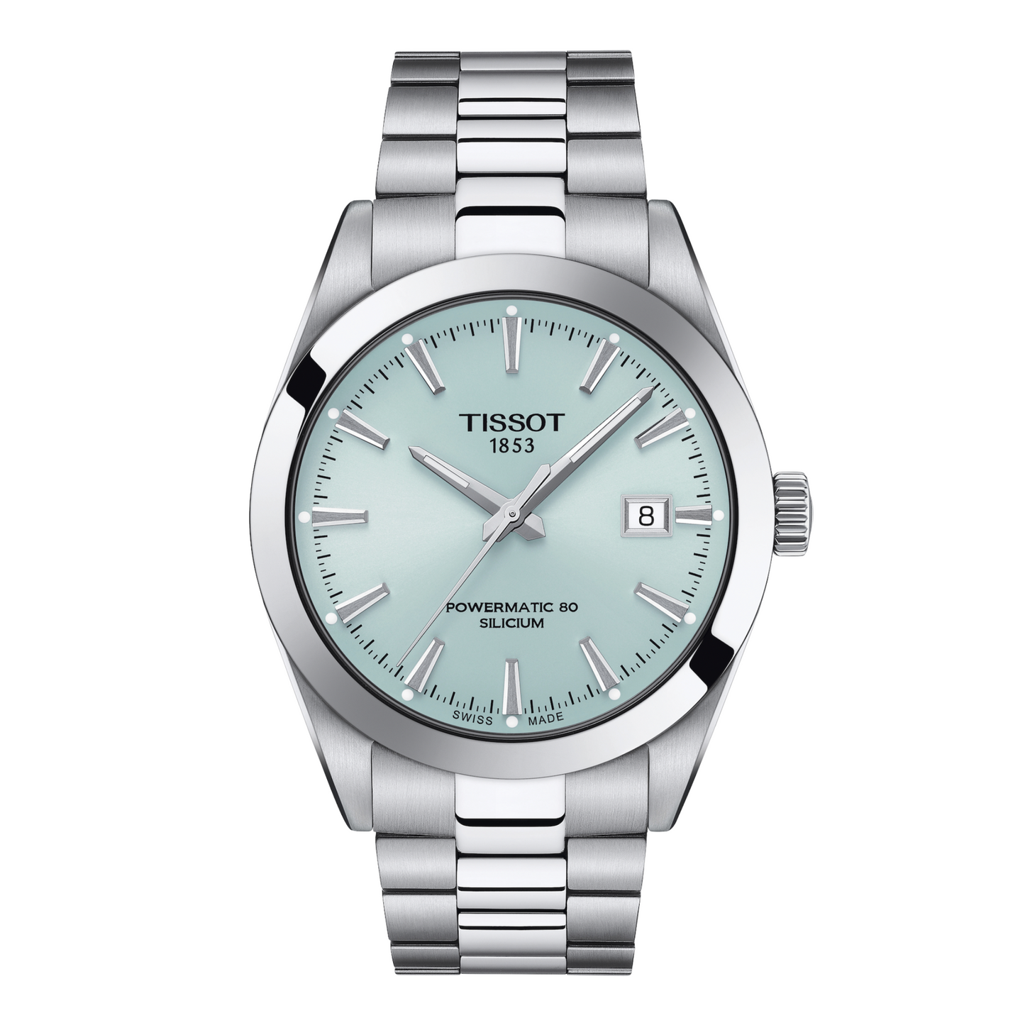 TISSOT GENTLEMEN POWERMATIC 80 ICE BLUE DIAL WATCH-T127.407.11.351.00
