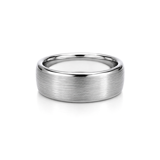 6mm Tungsten Wedding Ring Band in White