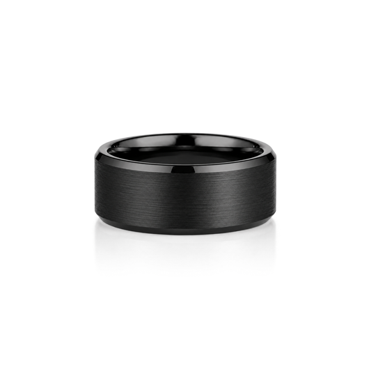 8mm Tungsten Wedding Ring Band in Black