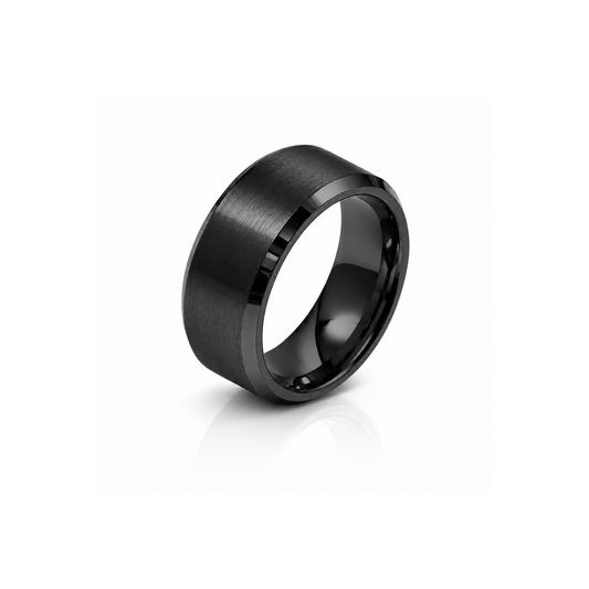 8mm Tungsten Wedding Ring Band in Black