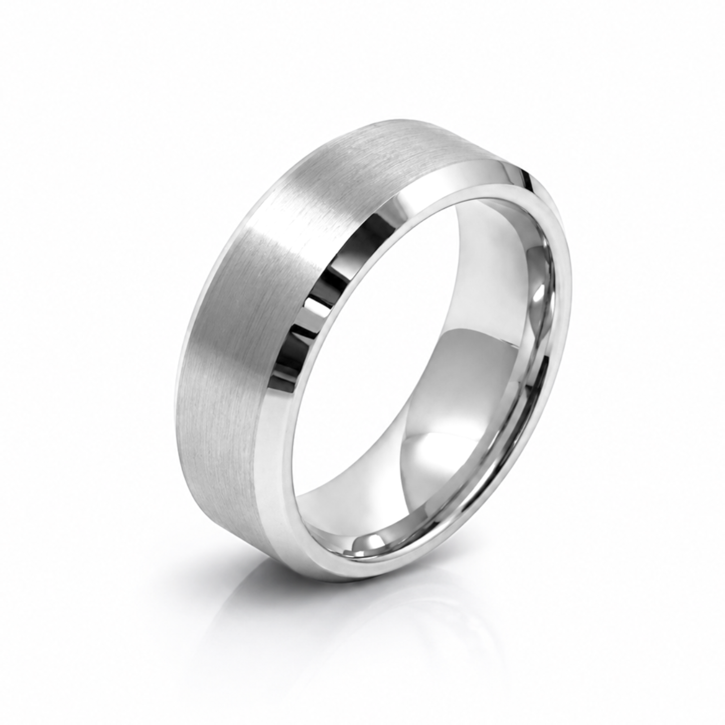 6mm Tungsten Wedding Ring Band in White