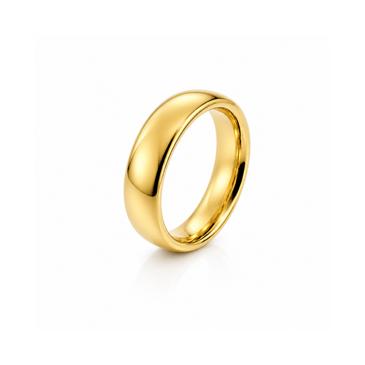 6mm Tungsten Wedding Ring Band in Yellow