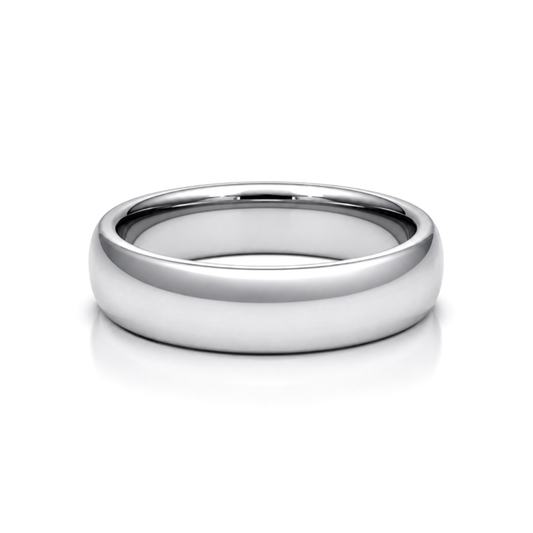 6mm Tungsten Wedding Ring Band in White