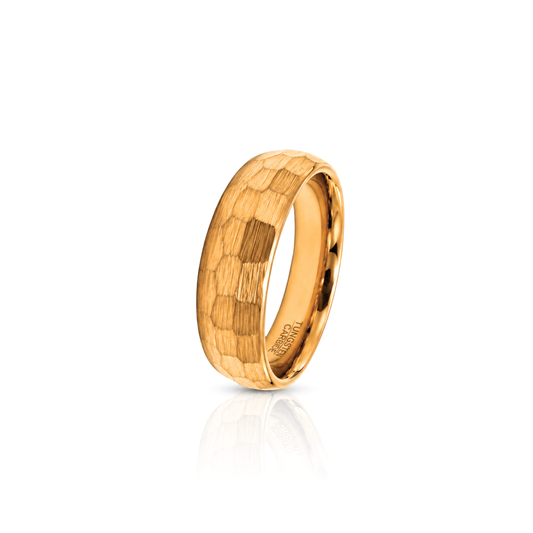 6mm Tungsten Wedding Ring Band in Rose Gold