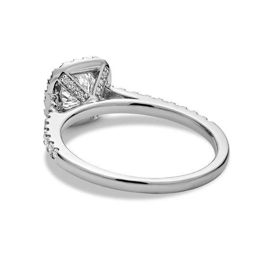 Cushion Halo Diamond Engagement Ring