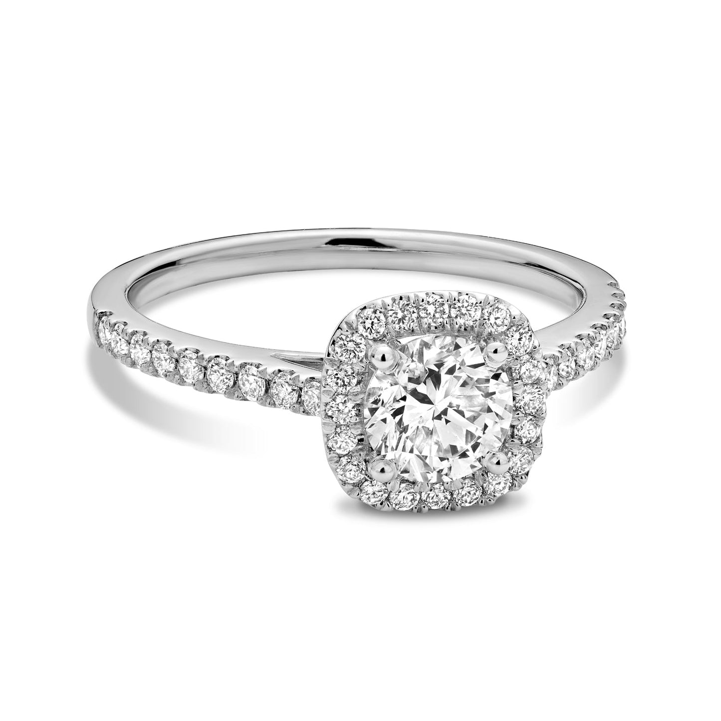 Cushion Halo Diamond Engagement Ring