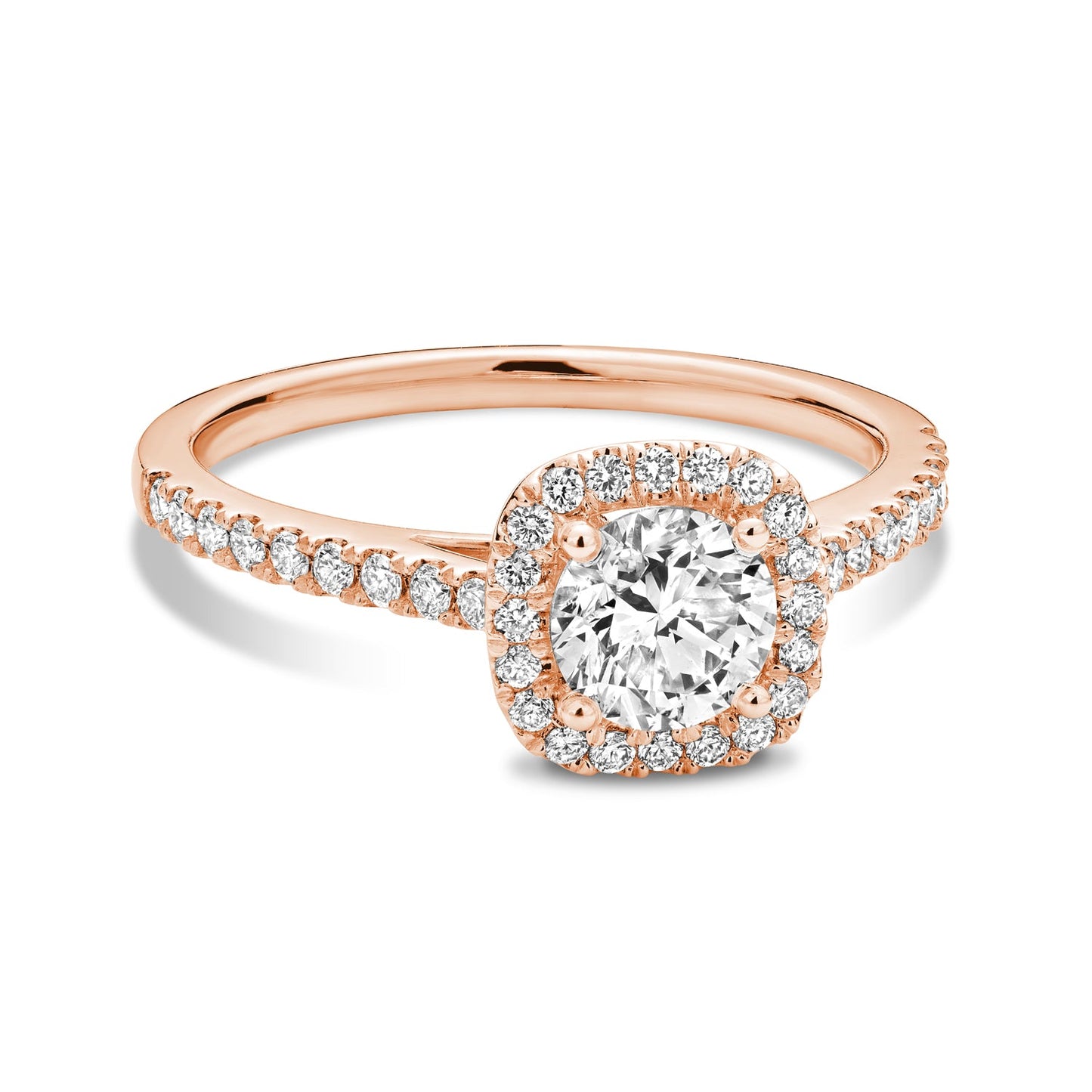 Cushion Halo Diamond Engagement Ring