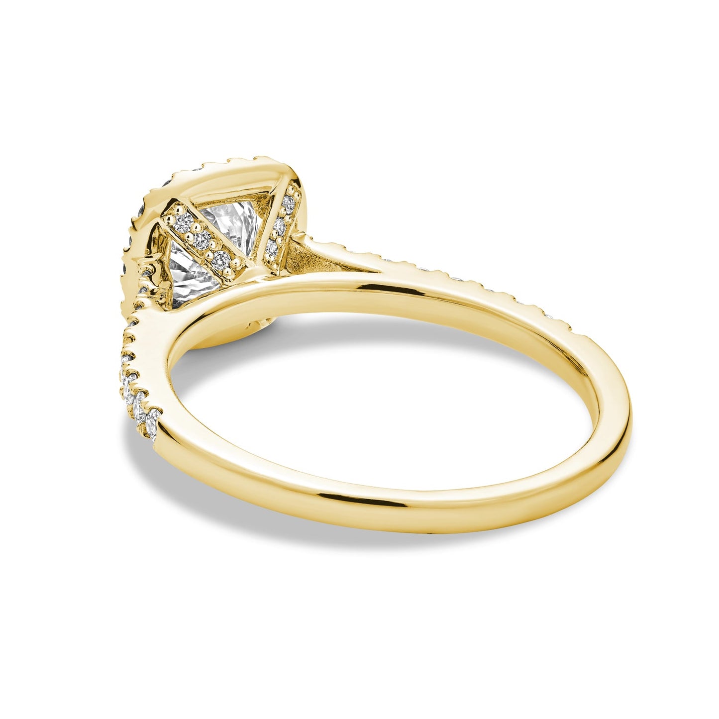 Cushion Halo Diamond Engagement Ring