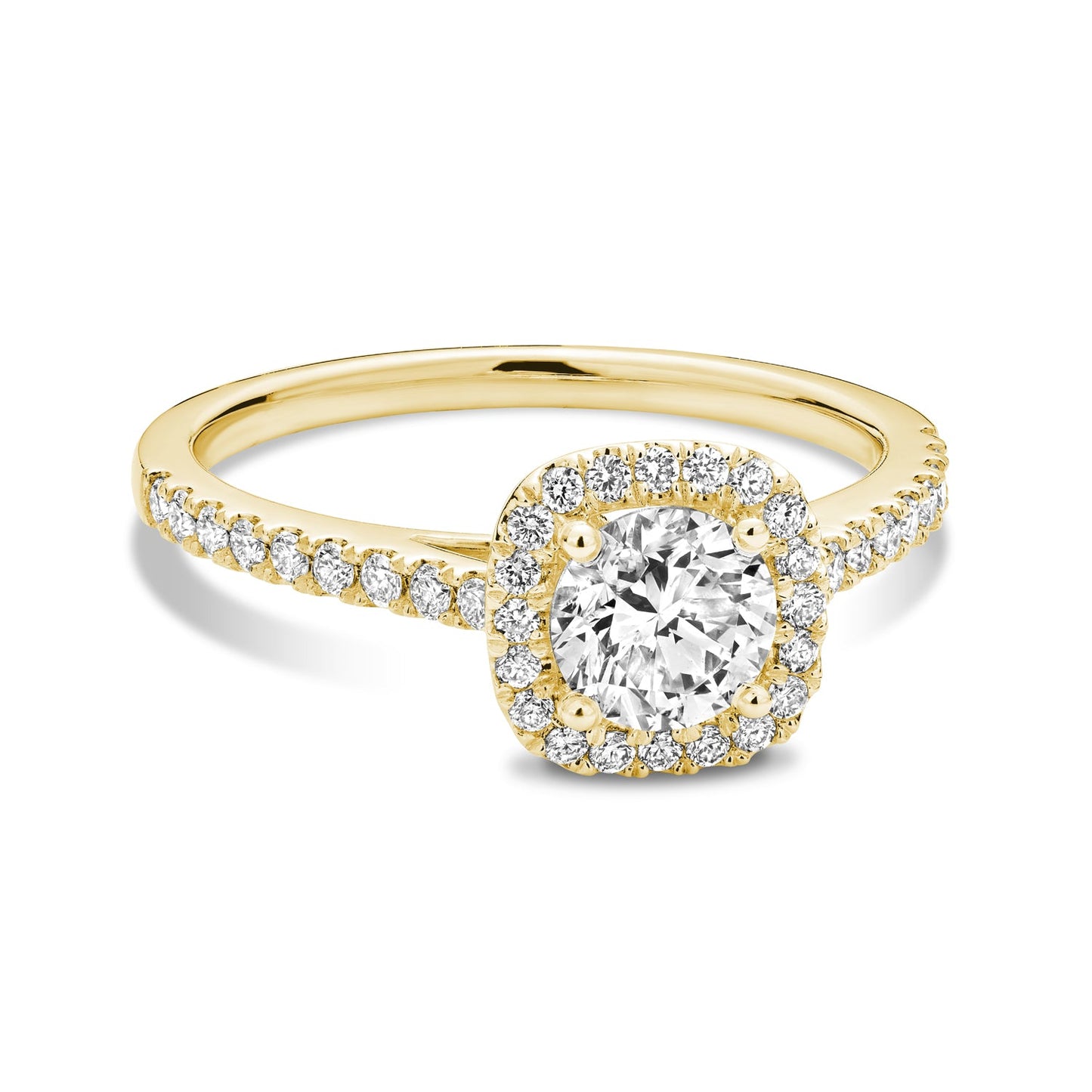 Cushion Halo Diamond Engagement Ring