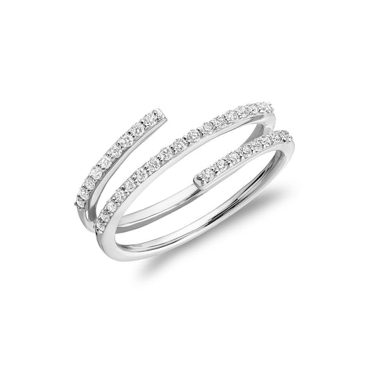 Linear Double Wrap Diamond Ring