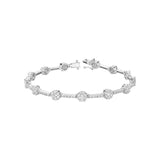 Cluster Link Diamond Tennis Bracelet