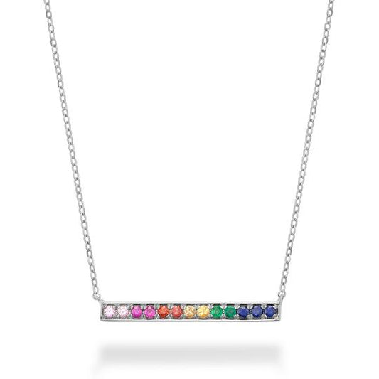Rainbow Bar Necklace