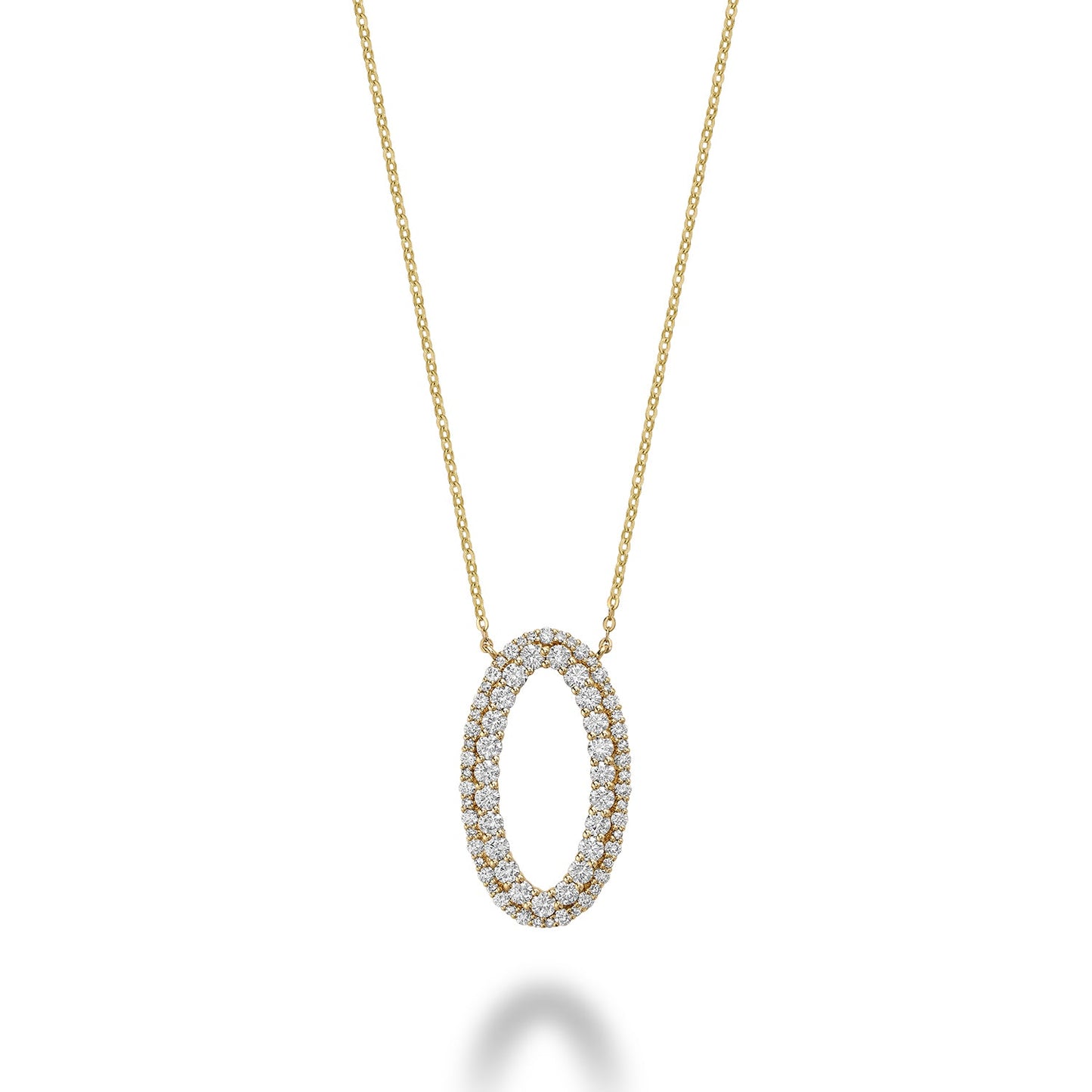 Oval Shape Fashion Diamond Necklace