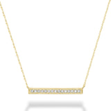 Bar Diamond Milgrain Necklace