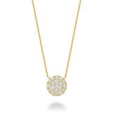 Pave Round Diamond Necklace