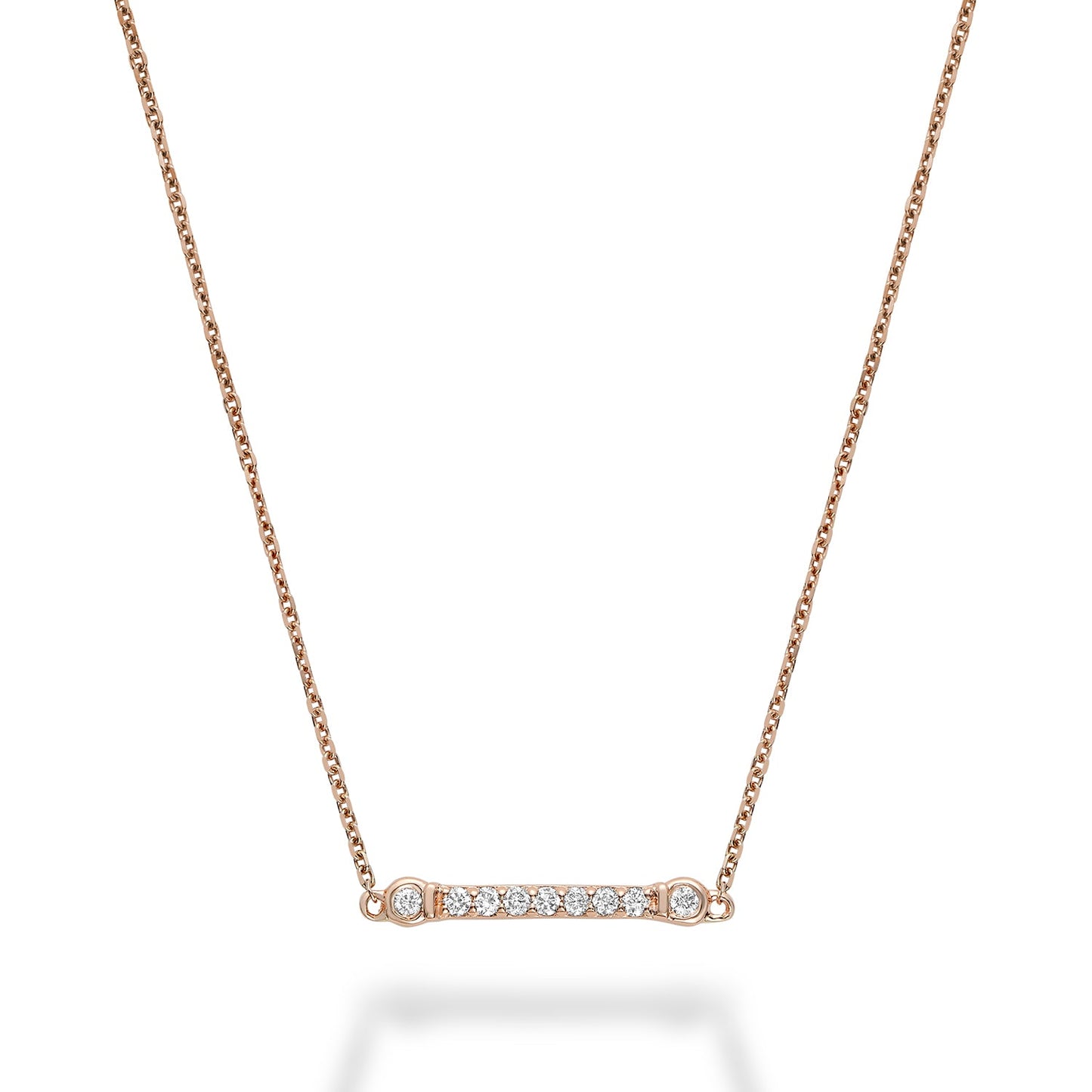 Bar Bezel Diamond Necklace