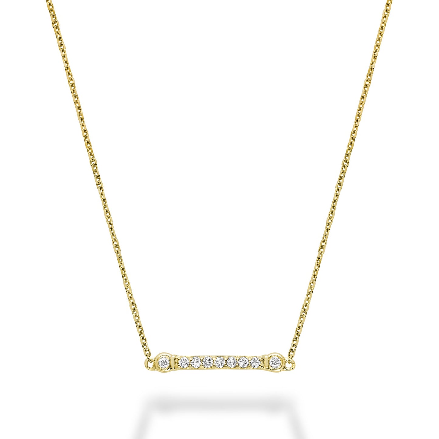 Bar Bezel Diamond Necklace