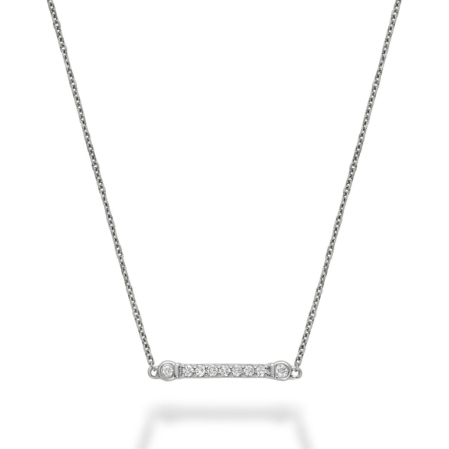 Bar Bezel Diamond Necklace