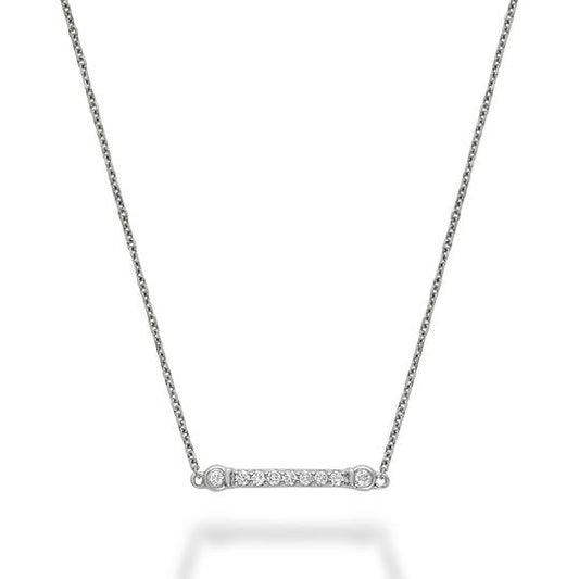 Bar Bezel Diamond Necklace