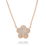 Flower Leaf Diamond Necklace Flower Leaf Diamond Necklace