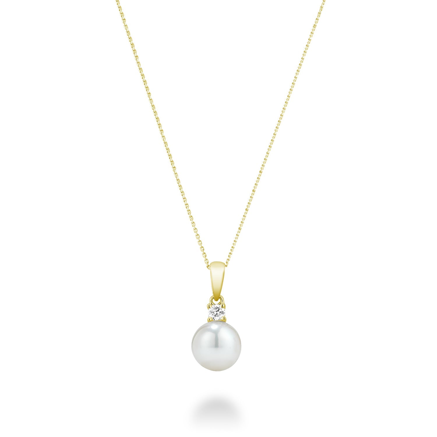Cultured Freshwater Pearl & Diamond Pendant Cultured Freshwater Pearl & Diamond Pendant