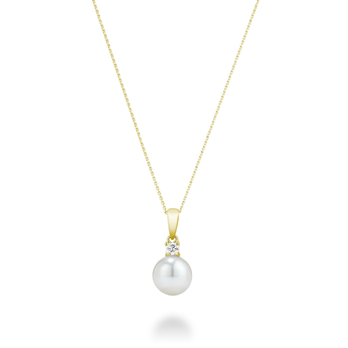 Cultured Freshwater Pearl & Diamond Pendant