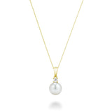 Cultured Freshwater Pearl & Diamond Pendant Cultured Freshwater Pearl & Diamond Pendant