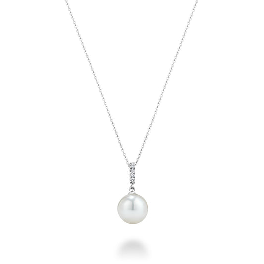 Cultured Freshwater Pearl & Diamond Pendant