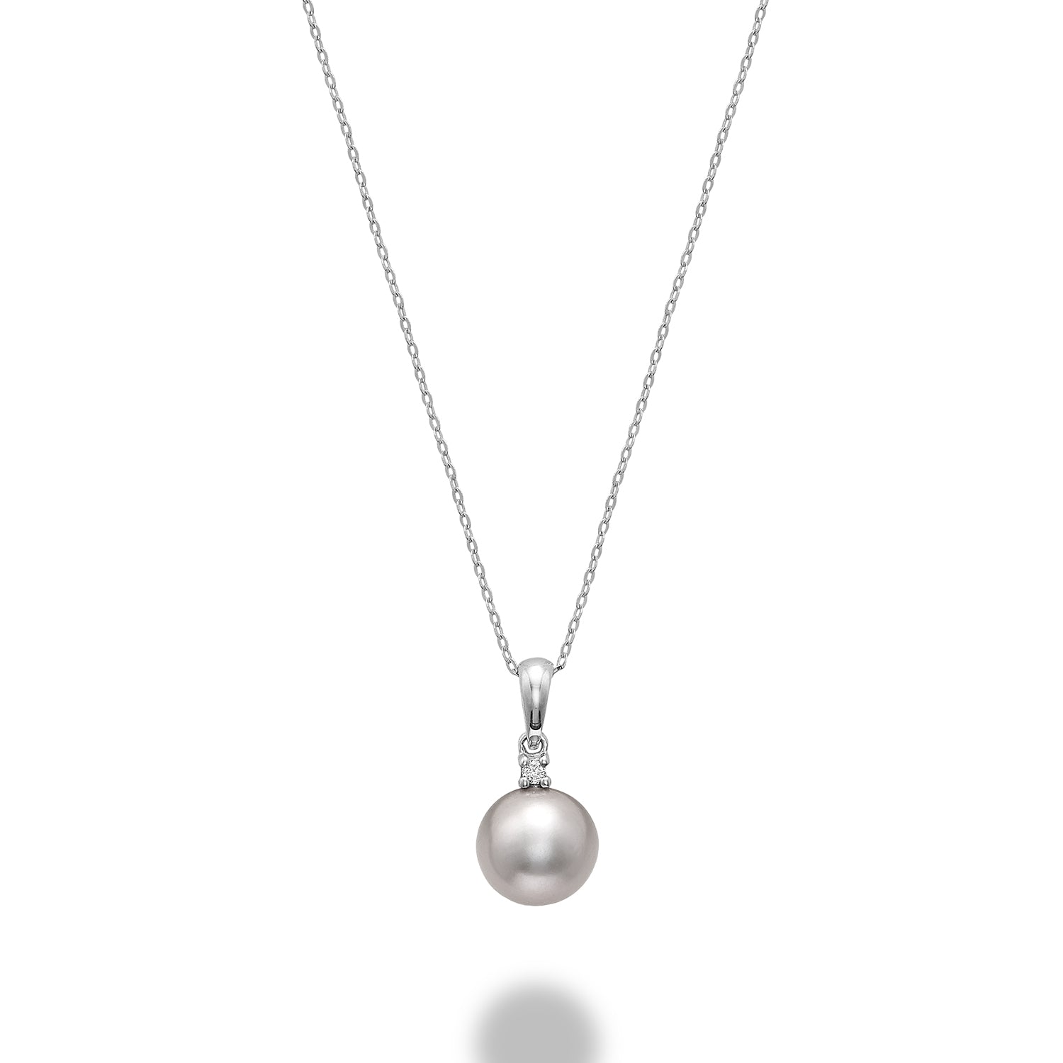 Cultured Freshwater & Diamond Pendant Cultured Freshwater & Diamond Pendant