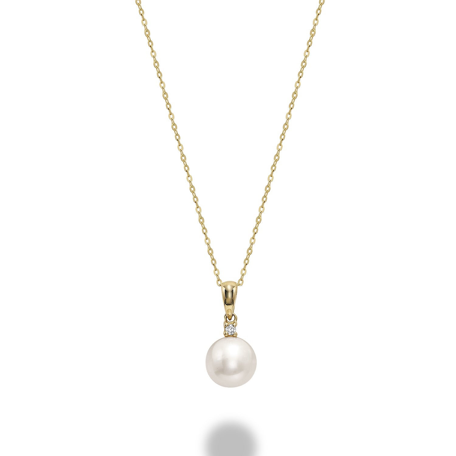 Cultured Freshwater & Diamond Pendant Cultured Freshwater & Diamond Pendant