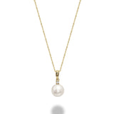 Cultured Freshwater & Diamond Pendant Cultured Freshwater & Diamond Pendant