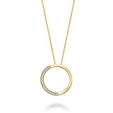 Half Circle Diamond Pendant Half Circle Diamond Pendant