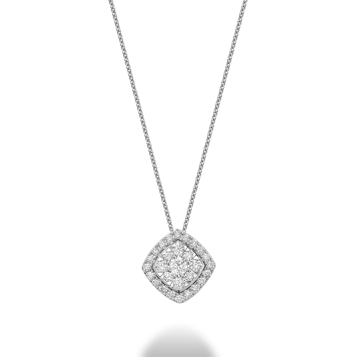 Cushion Halo Diamond Pendant Cushion Halo Diamond Pendant