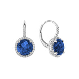 Diamond Halo Dangle Earrings
