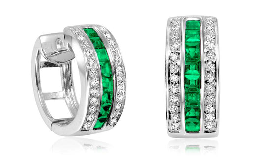 Precious & Diamond Huggie Earrings