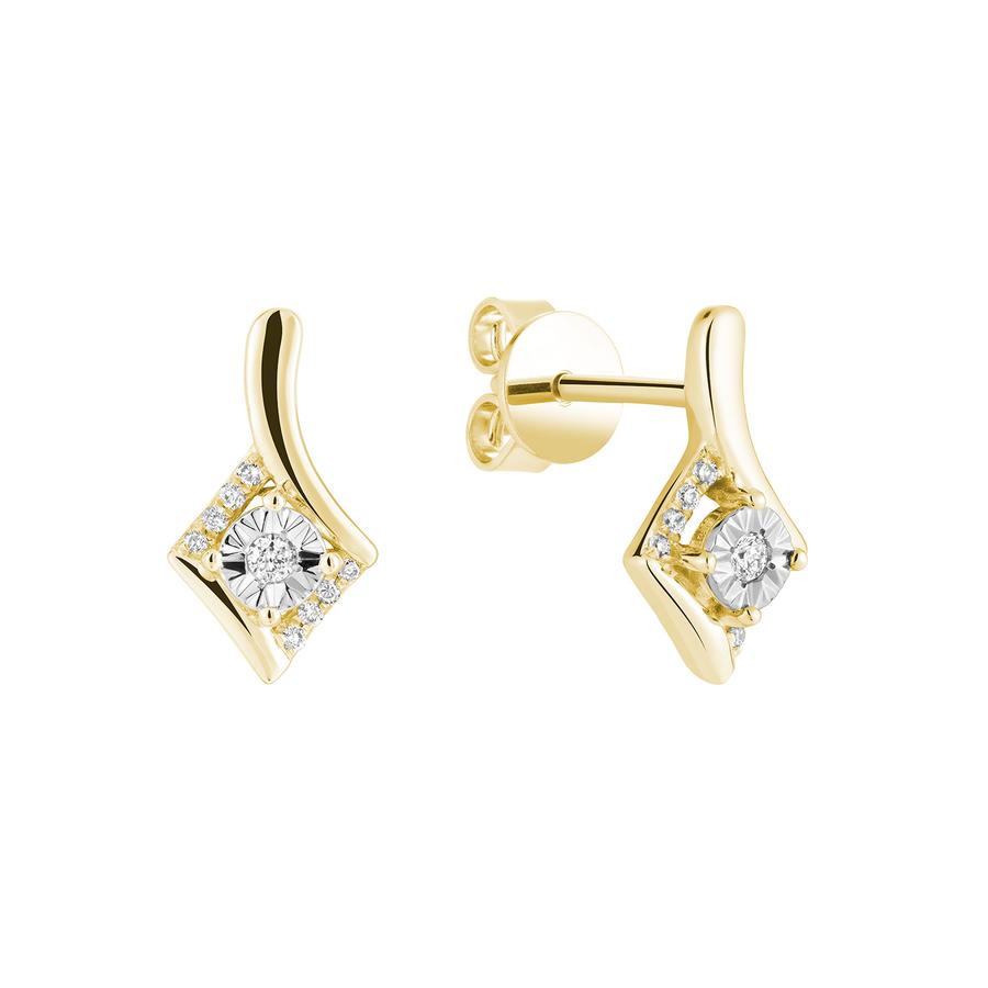 Illusion Setting Diamond Stud Earrings