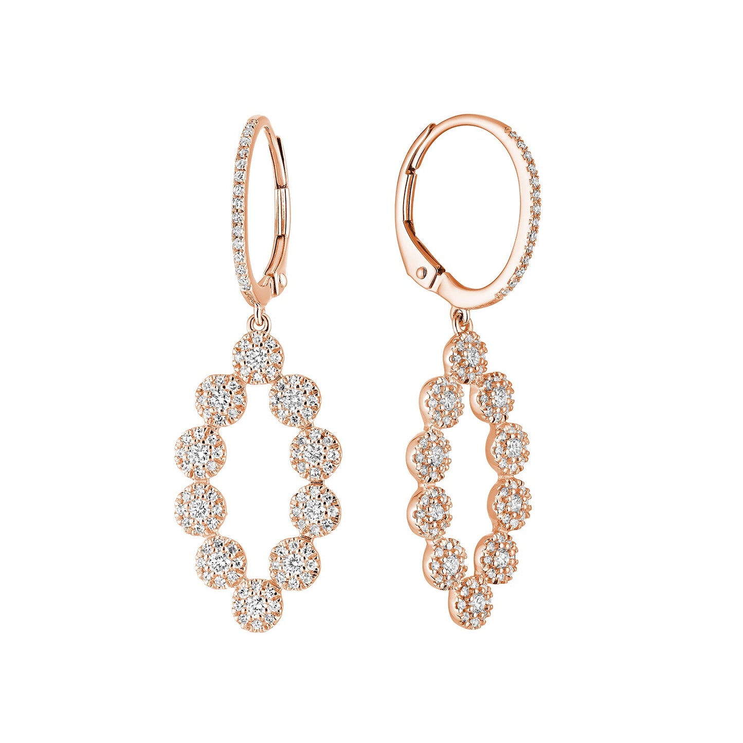 Martini Cup Fashion Diamond Dangle Earrings